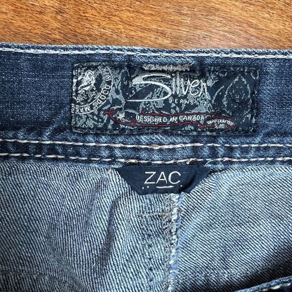 Silver Jeans Co Zac‎ Jeans Mens 36X30 Blue Denim Straight Leg Relaxed 5-Pocket - Picture 10 of 15